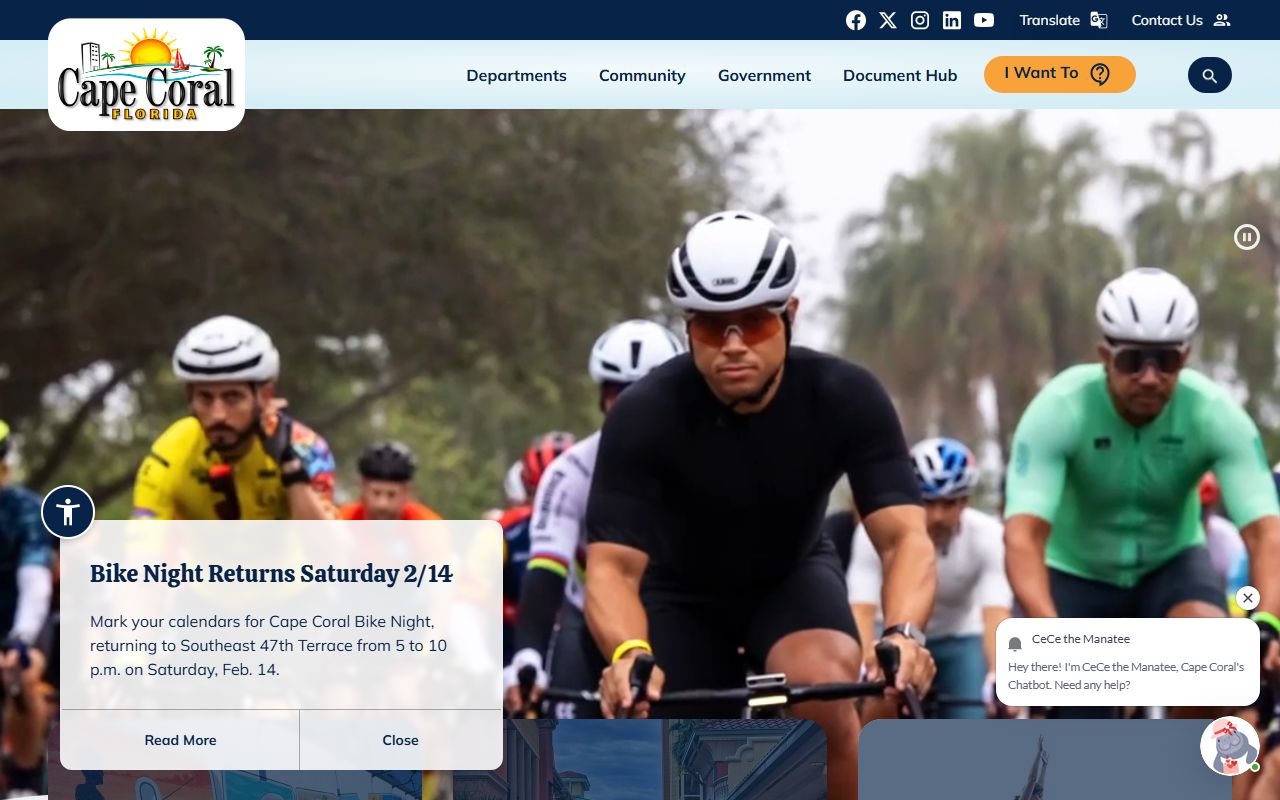 Cape Coral Florida traffic ticket records city homepage