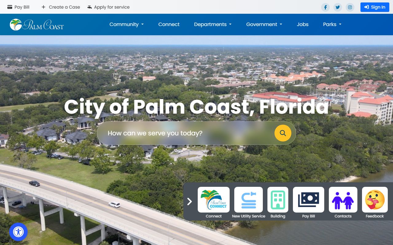 Palm Coast traffic ticket records city homepage