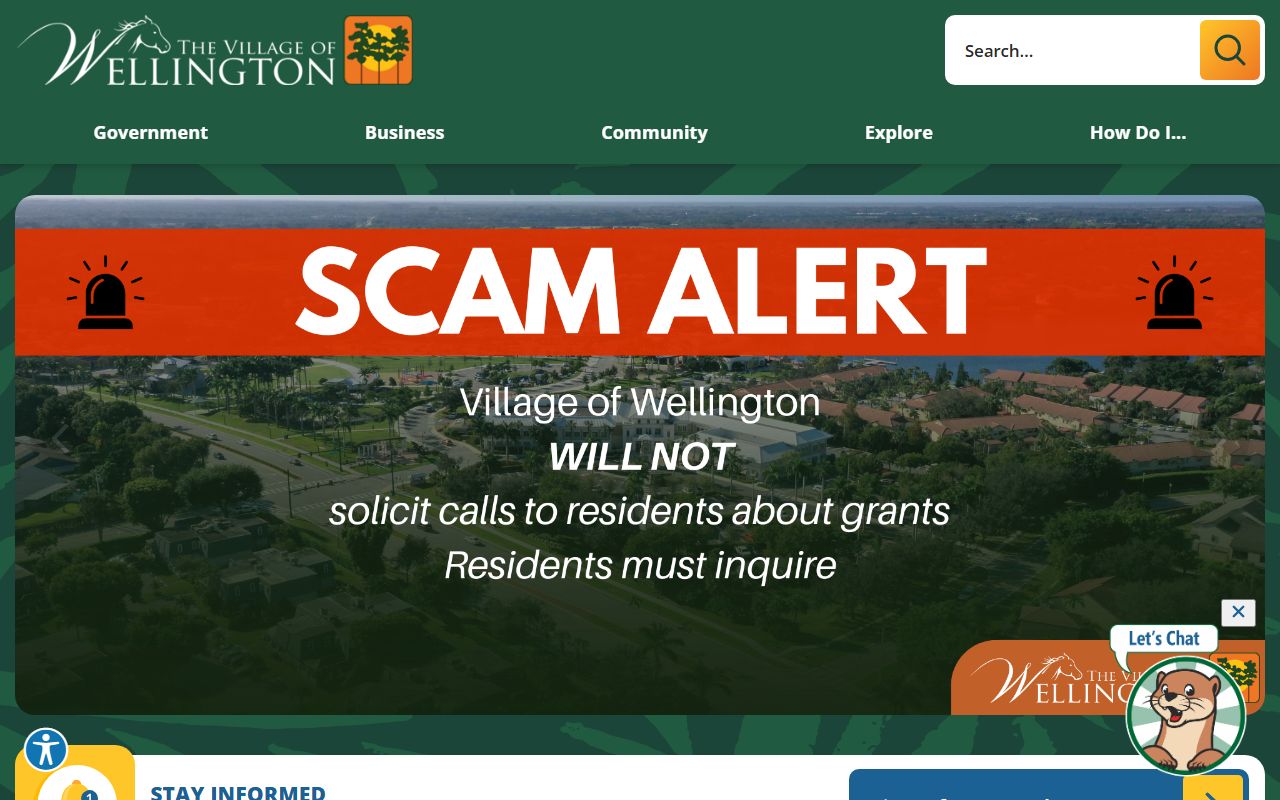 Wellington city homepage for traffic ticket records