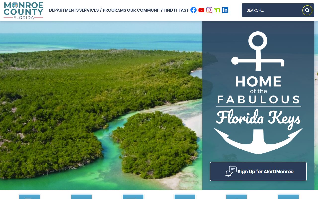 Monroe County Clerk of Courts homepage for traffic ticket records