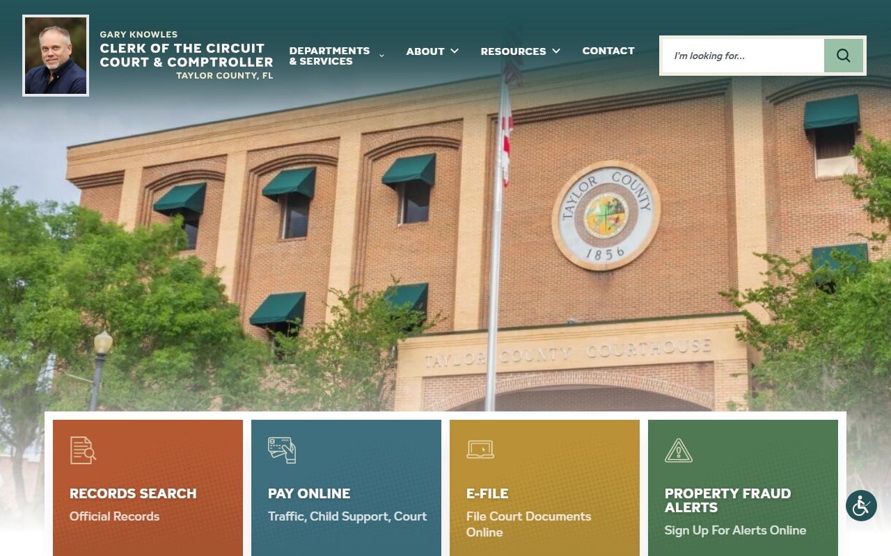 Taylor County Clerk of Court website for traffic ticket records